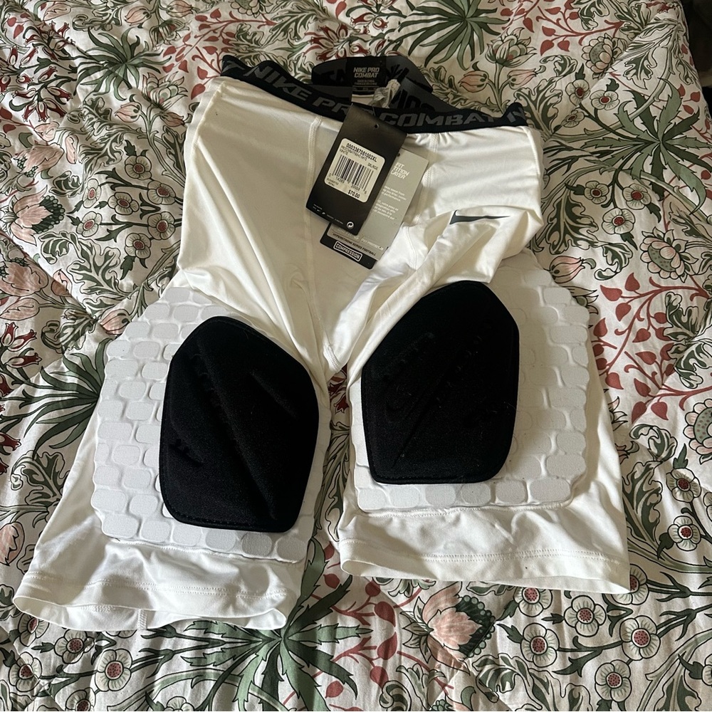 Nike Pro Men's White Padded Shorts